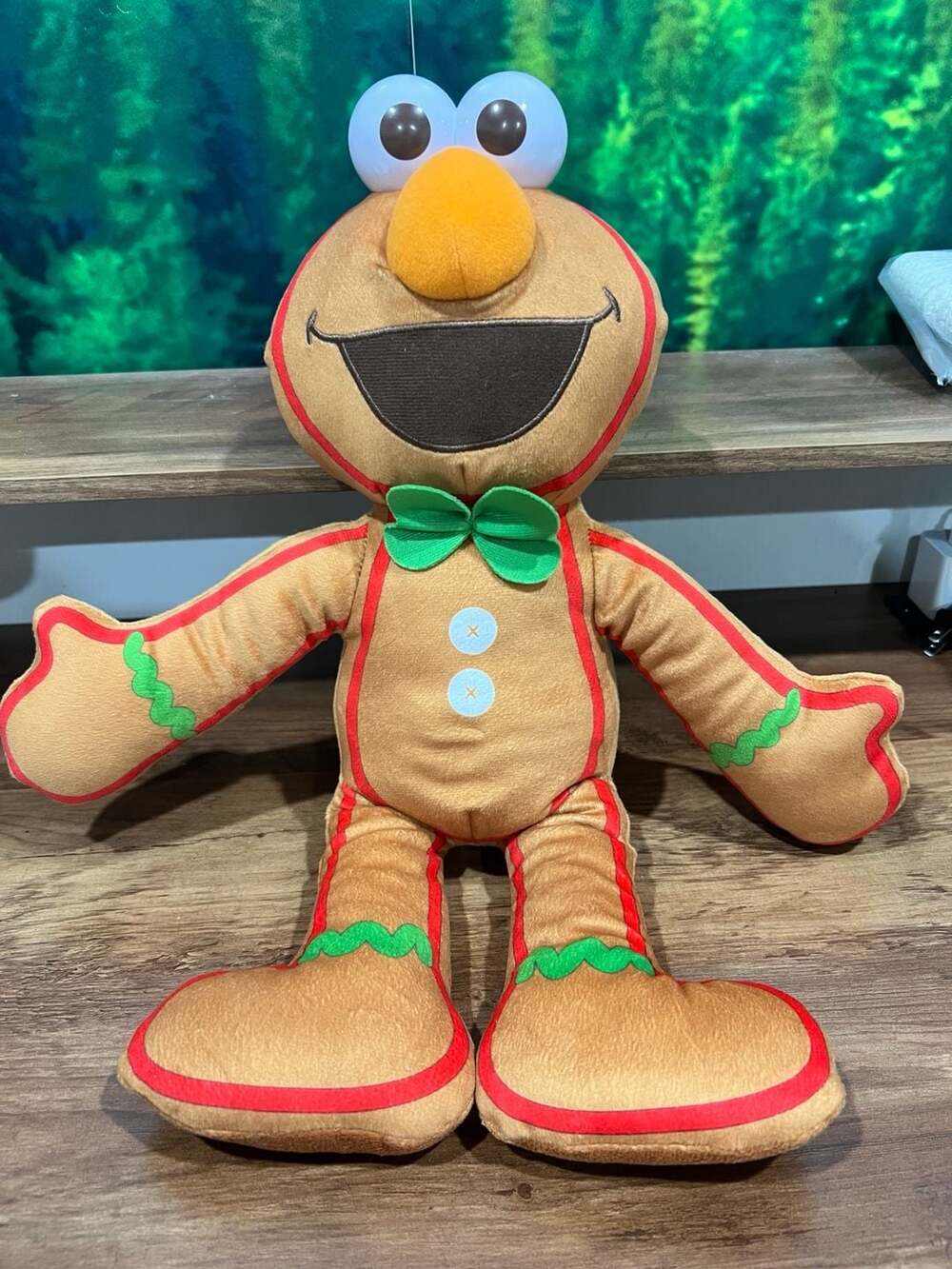 Just Play Sesame Street Holiday Gingerbread Elmo 16-Inch Plush Toy